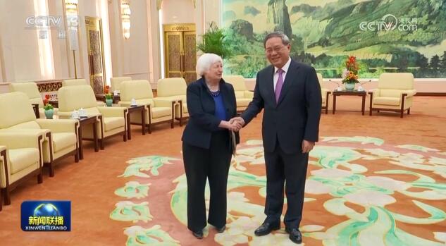 李强会见美国财政部长耶伦