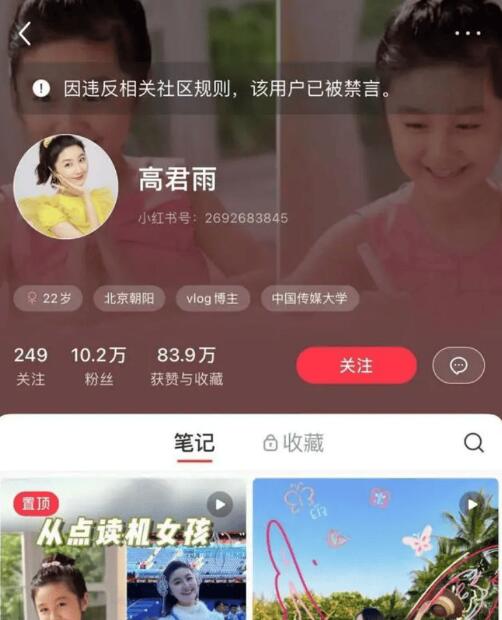 点读机女孩高君雨全网被禁